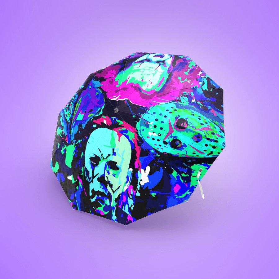 sterye psychedelic horror umbrella perfect for rain