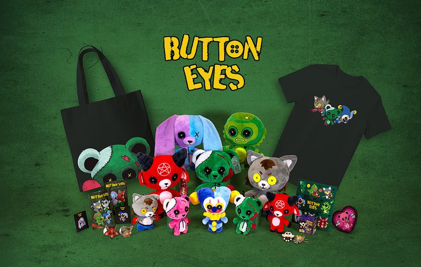 horror buttoneyes characters stuffed plushies