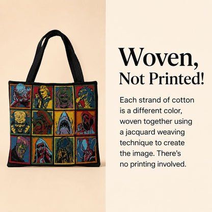 Horror Icons Woven Tote Bag