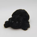 a black fuzzy spider 8-inch plushie for Halloween