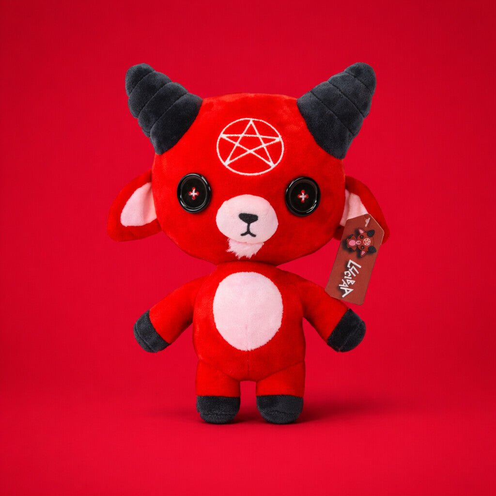 Lucibaa the goat horror plushie original character from sterye 10-inch plushie