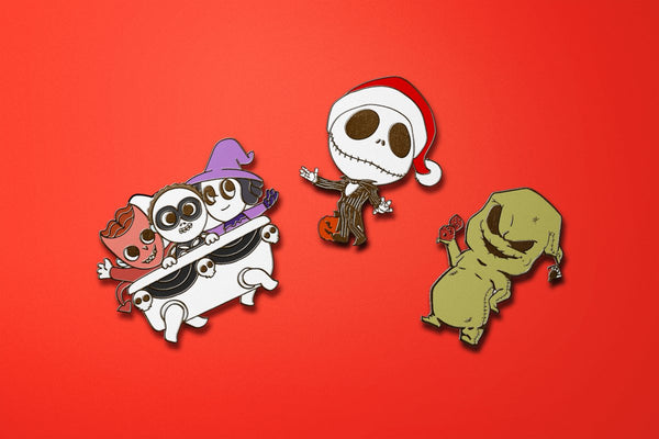 Trio of Chibi factory Style Overlord Enamel Pins