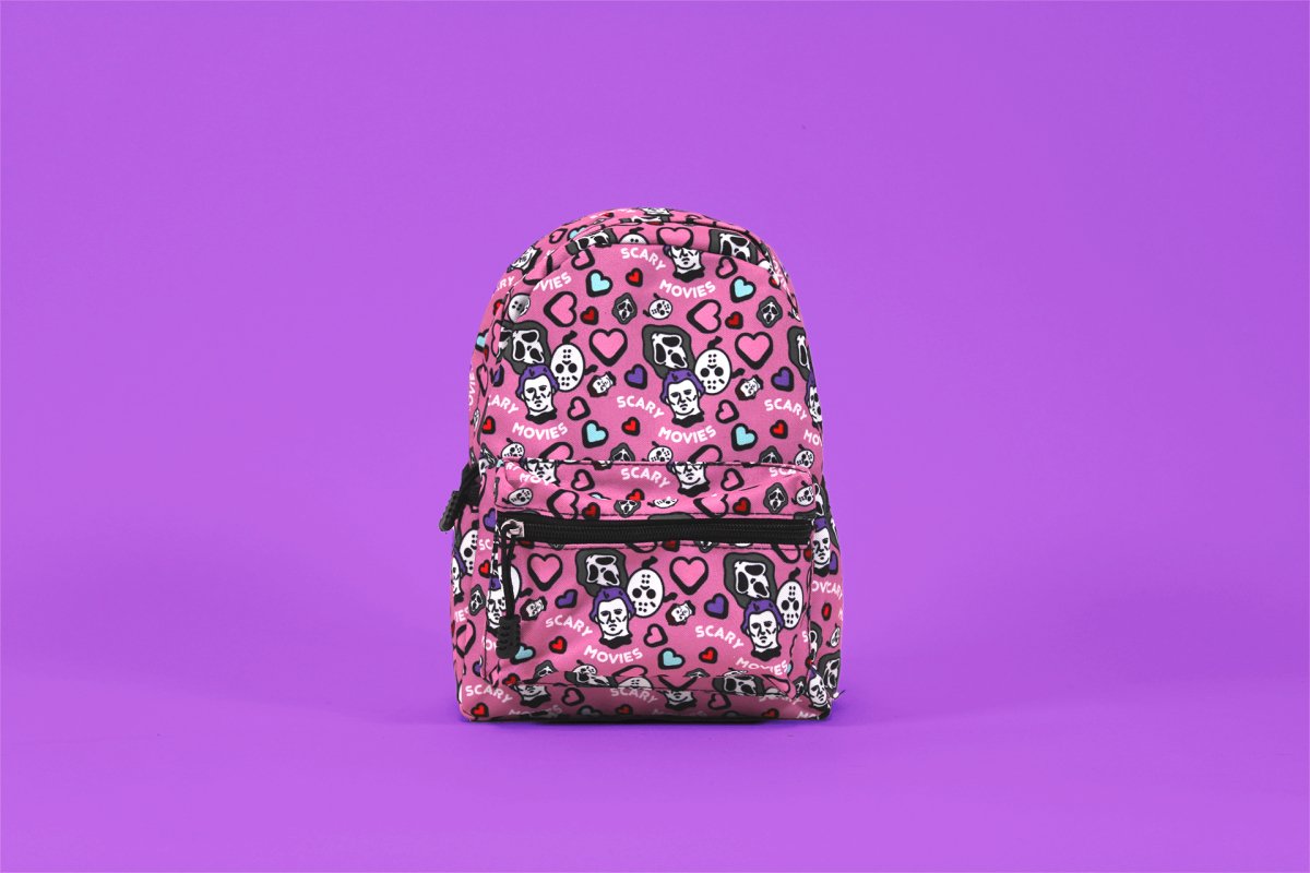 Pink Scary Movies Mini Backpack
