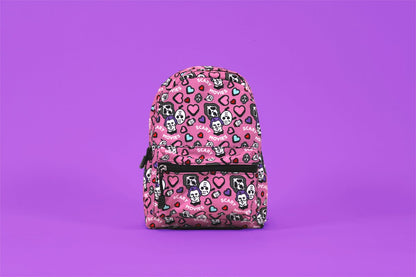 Pink Scary Movies Mini Backpack