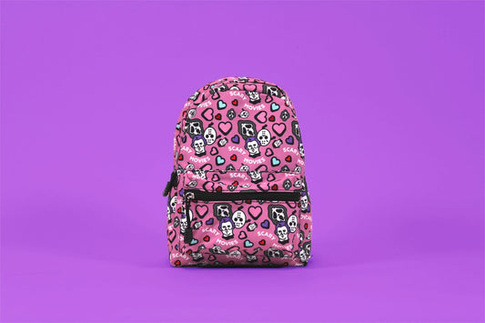 Pink Scary Movies Mini Backpack