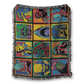 Horror Icons Woven Throw Blanket (50x60 Inches)