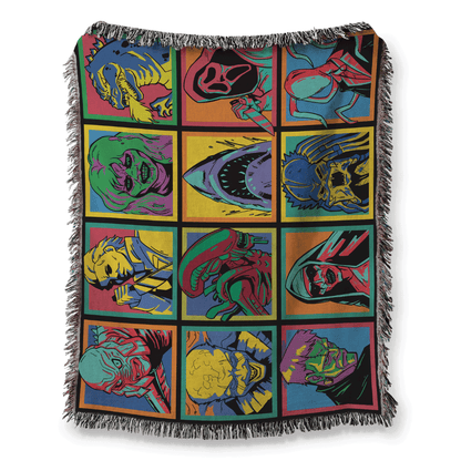 Horror Icons Woven Throw Blanket (50x60 Inches)