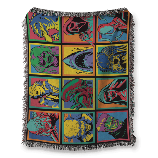 Horror Icons Woven Throw Blanket (50x60 Inches)