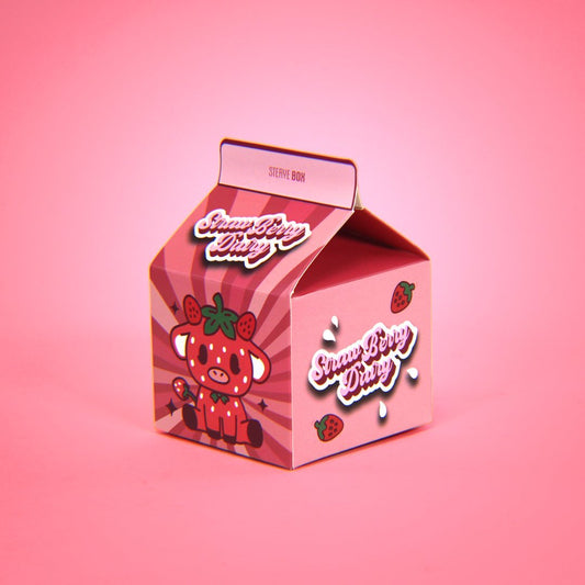 Strawberry Cow Milk Carton