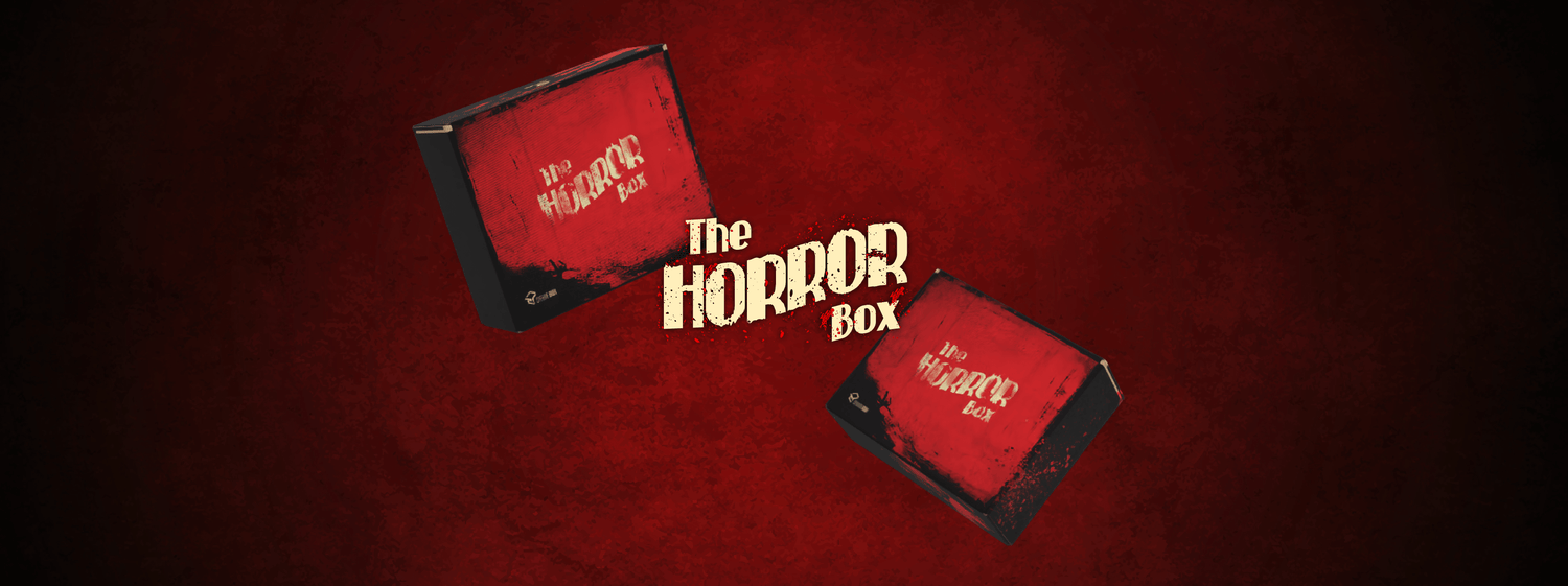 Horror mystery box filled with unique collectibles and surprises, part of our exclusive horror subscription box service. Perfect for fans of horror movies, stories, or folklore.