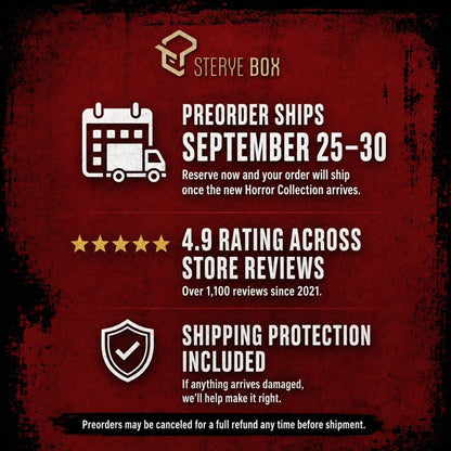 The Horror Mystery Box with over 1,400 5 star reviews - Sterye Mystery Boxes