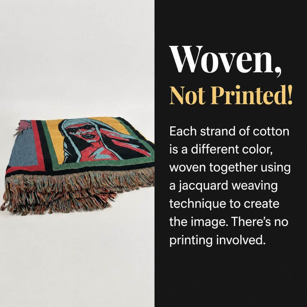 Horror Icons Woven Throw Blanket (50x60 Inches)
