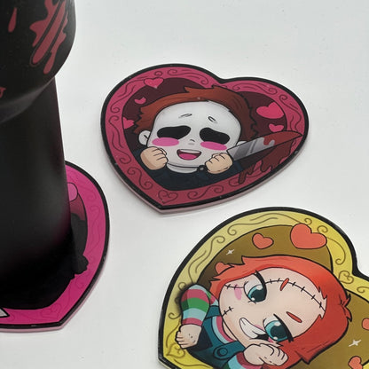 Horror Valentines Coasters